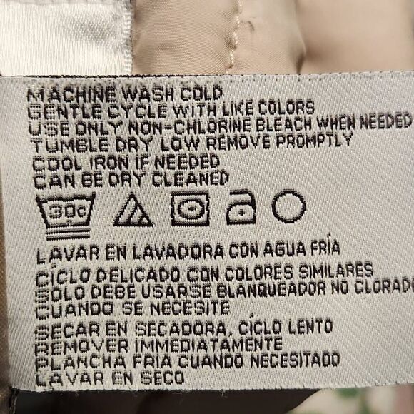 Weatherproof reversible gray faux fur tan Quilted vest full zip pockets medium - Picture 9 of 9